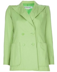 Green Double Breasted Blazer