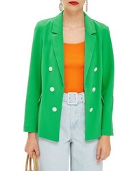 Topshop Bonded Double Breasted Jacket