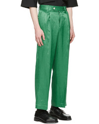 Jieda Green Acetate Trousers