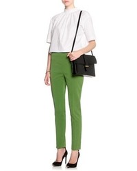 Cédric Charlier Green Slim Cropped Trousers