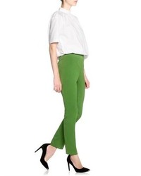 Cédric Charlier Green Slim Cropped Trousers