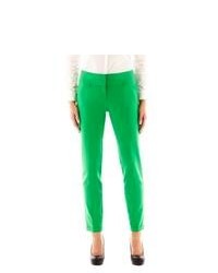 Worthington Wide Waistband Slim Pants Total Green