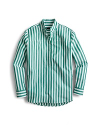 J.Crew Bold Stripe Band Collar Popover Tunic Shirt