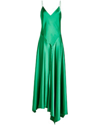 DKNY Satin Dress With Asymmetric Hemline