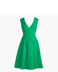 J.Crew Tall V Neck A Line Dress In Faille