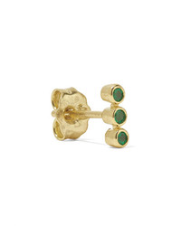 Jennifer Meyer 18 Karat Gold Emerald Earrings