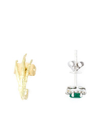 Wouters & Hendrix Gold Claw Emerald Stud Set Of Earrings