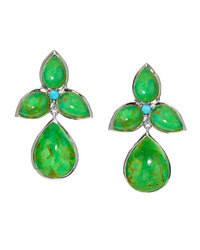 Elizabeth Showers Mariposa Drop Earrings Green Turquoise