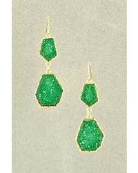 Green Lava Rock Earrings