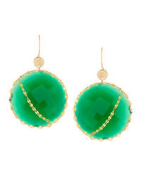 Lana Glow Green Onyx 14k Gold Earrings