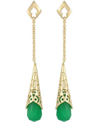Kendra Scott Tamara Translucent Glass Earrings Green