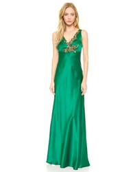 Green Embellished Evening Dress