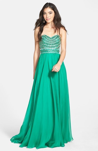 Sherri Hill Embellished Strapless Gown, $398 | Nordstrom | Lookastic