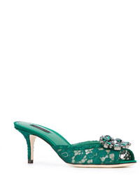 Dolce & Gabbana Lace Embellished Sandals