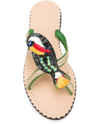 Charlotte Olympia Parrot Embellished Sandals