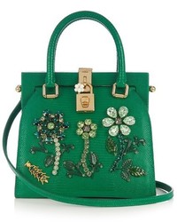 Dolce & Gabbana Dolce Lady Crystal Embellished Lizard Effect Tote