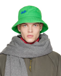 Green Embroidered Bucket Hat