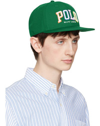 Polo Ralph Lauren Green Embroidered Flat Cap
