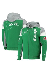STARTE R Kelly Greengray New York Jets Extreme Throwback Full Zip Hoodie At Nordstrom