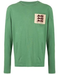 Green Embroidered Long Sleeve T-Shirt