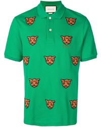 Gucci Embroidered Tiger Polo Shirt