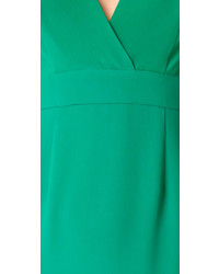 Diane von Furstenberg Sleeveless Deep V Tailored Gown