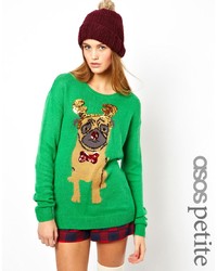 Asos Petite Christmas Sweater With Pug
