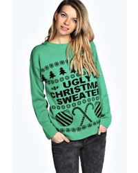 Boohoo Louise Ugly Christmas Sweater Xmas Jumper