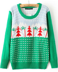 Christmas Tree Red Knit Sweater