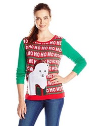 Isabellas Closet Ho Ho Ho Polar Bear Ugly Christmas Sweater