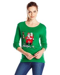Isabellas Closet Santa Drinking With Friends Ugly Christmas Sweater