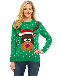 Lisa International Light Up Reindeer Christmas Sweater
