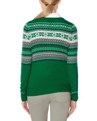 The Limited Gem Embellished Fair Isle Sweater