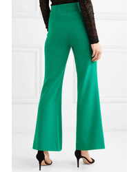 Roland Mouret Danesfield Cropped Stretch Crepe Flared Pants