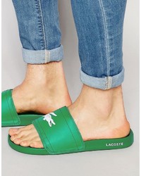 Men's Green Flip Flops by Lacoste | Men 