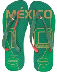 Havaianas Mexico Flip Flops Green Size 13