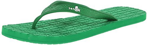 sanuk green flip flops