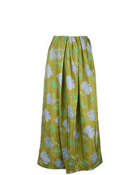 Green Floral Culottes