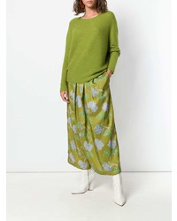 Christian Wijnants Asymmetric Floral Print Trousers