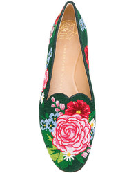Charlotte Olympia Floral Loafers