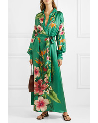F.R.S For Restless Sleepers Anfitrite Floral Print Satin Jacquard Maxi Dress