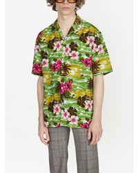 Gucci Floral Print Short Sleeve Shirt