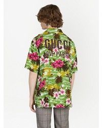 Gucci Floral Print Short Sleeve Shirt