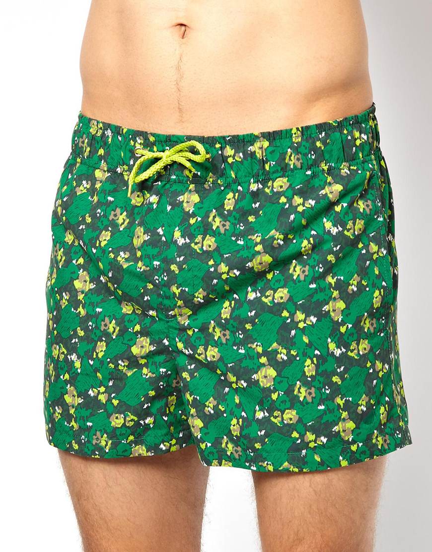 Humor Floral Swim Shorts, $11 | Asos | Lookastic.com