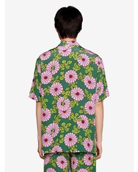 Gucci Floral Print Silk Shirt