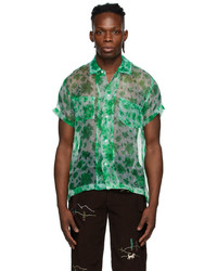 Bode Green Silk Taffeta Shirt