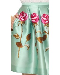 Rochas Floral Pleated Skirt