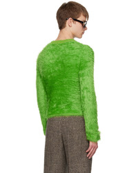 Acne Studios Green Fluffy Sweater