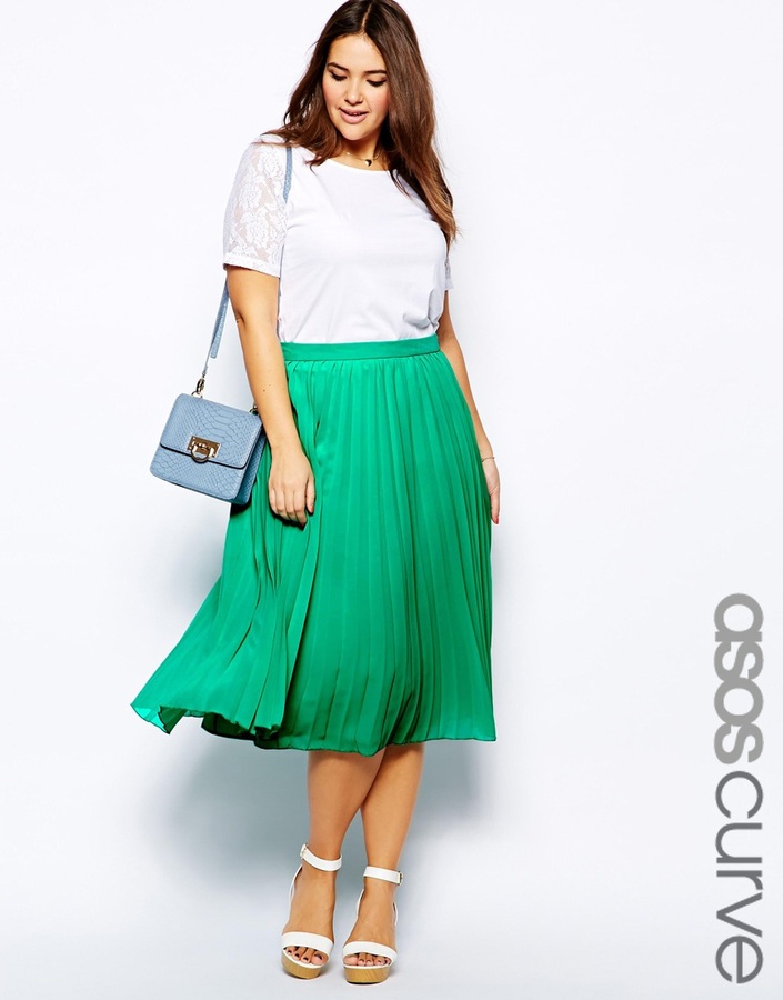 plus size green skirts