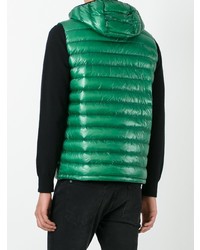 Herno Zipped Hooded Gilet Green
